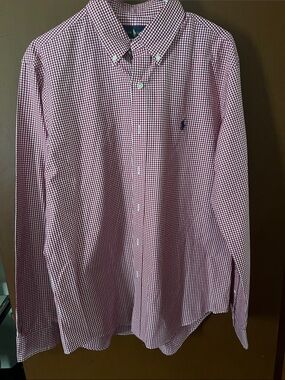 Ralph Lauren Red & White Gingham Button-Down Shirt